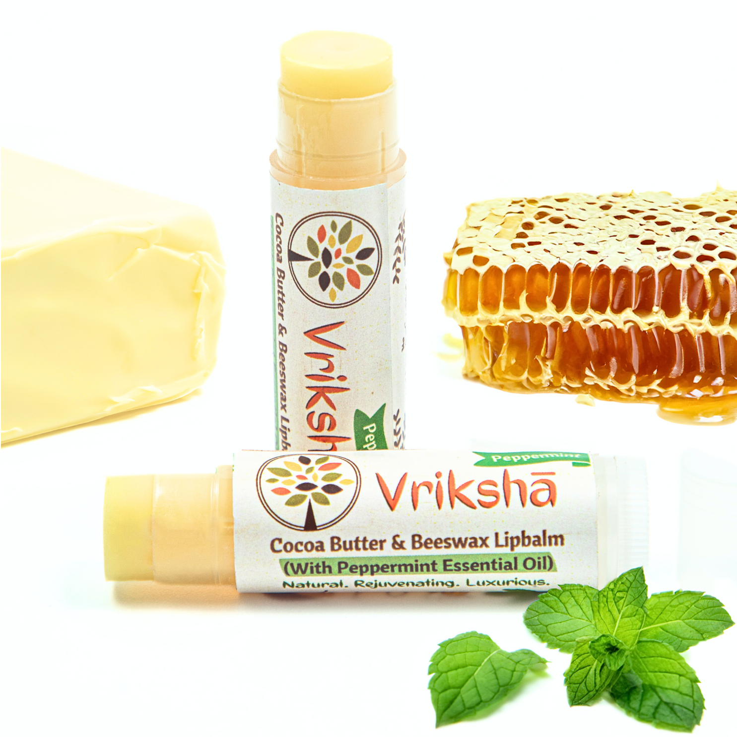 Peppermint (Cocoa Butter, Beeswax) Lipbalm