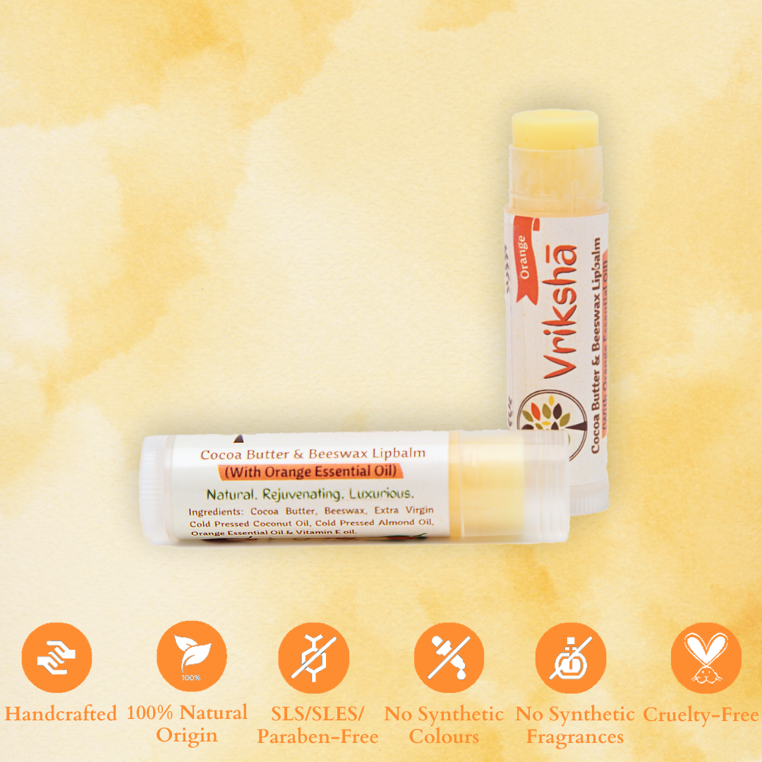 Orange (Cocoa Butter, Beeswax) Lipbalm - Image 2
