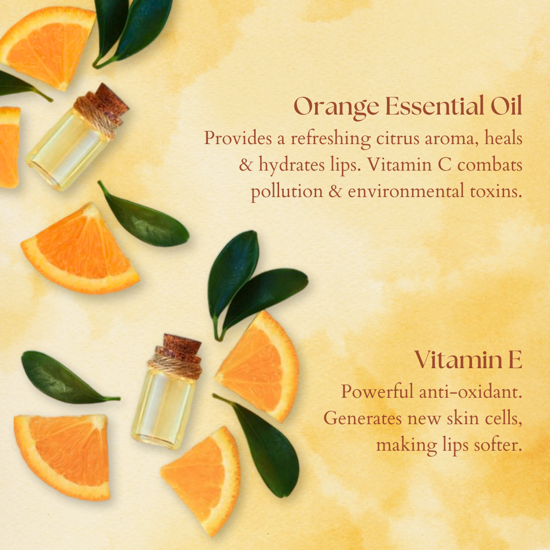 Orange (Cocoa Butter, Beeswax) Lipbalm - Image 4