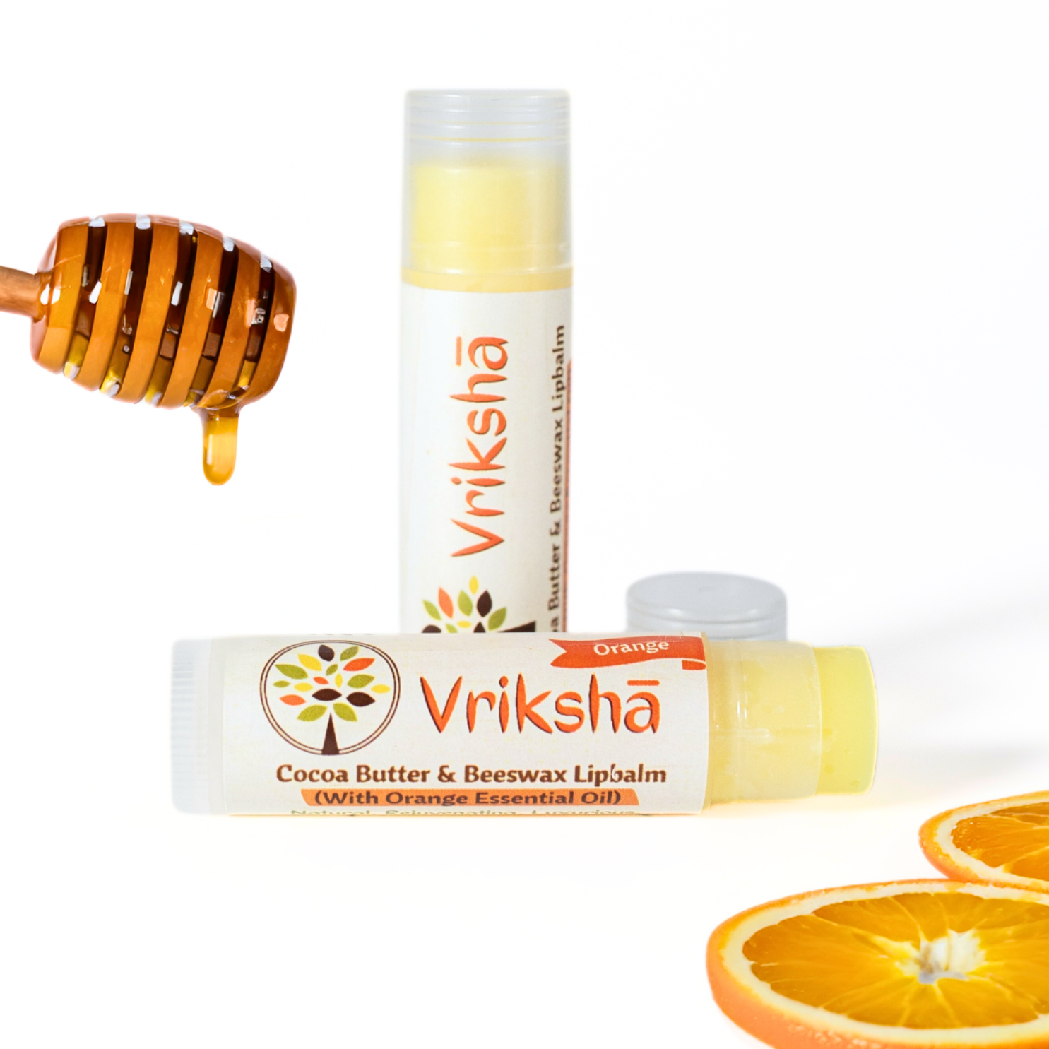 Orange (Cocoa Butter, Beeswax) Lipbalm